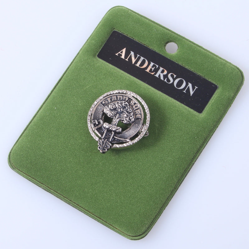 Anderson Clan Crest Small Pewter Pin Badge