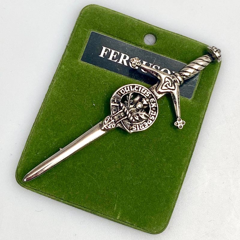 Clan Crest Pewter Kilt Pin with Fergusson Crest