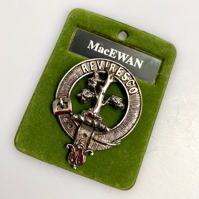MacEwan Clan Crest Badge in Pewter