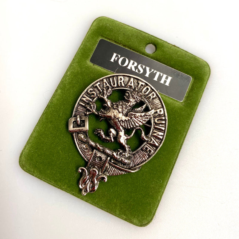 Forsyth Clan Crest Badge in Pewter