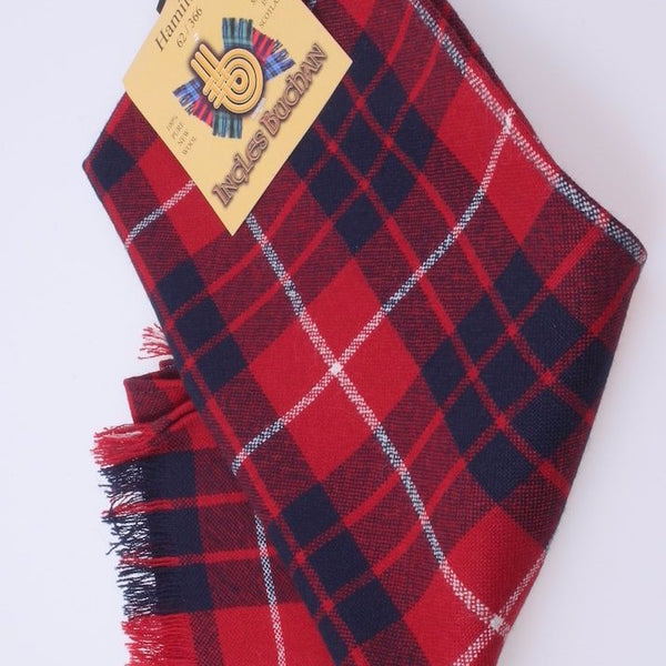 Ladies Pure Wool Full Size Hamilton Red Tartan authentic Sash - Made in Scotland