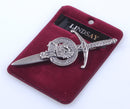 Clan Crest Pewter Kilt Pin with Lindsay Crest
