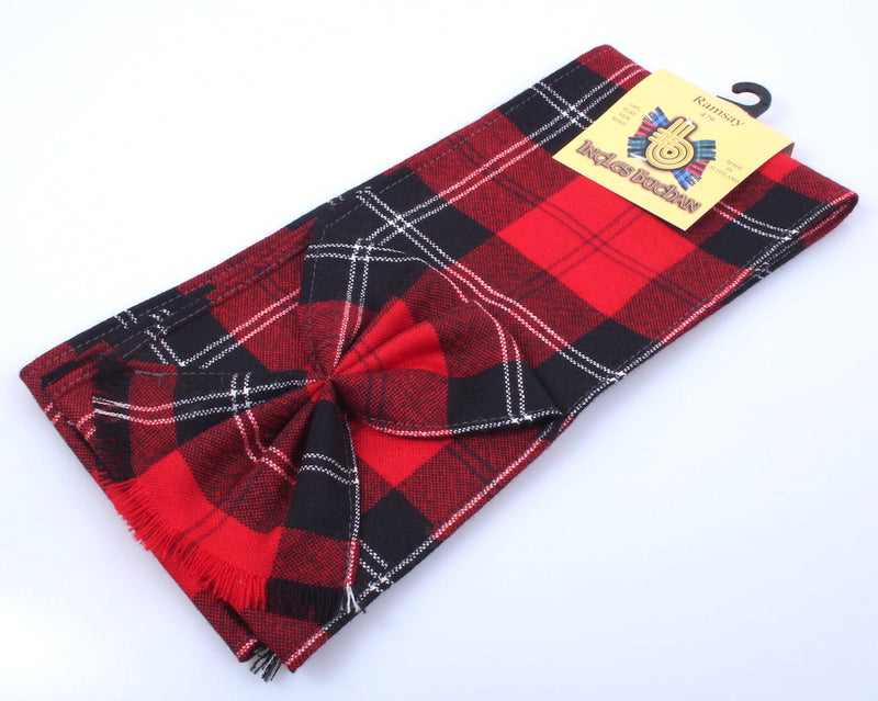 Wool Mini Sash in Ramsay Red Modern Tartan