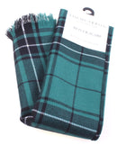 Luxury Lightweight Scarf in MacLean Hunting Ancient Tartan, designed by Lochcarron, made of Reiver fabric, perfect for style and warmth.