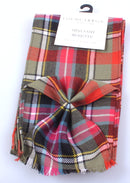Luxury Wool Tartan Mini Sash in Bruce of Kinnaird Tartan, crafted from 100% pure wool with a rich, elegant design, perfect for special occasions or adding a touch of tartan style to any outfit.