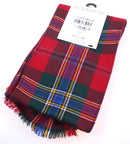 Close-up view of the Luxury Wool Tartan Mini Sash in MacLean of Duart Modern Tartan highlighting the intricate pattern details and high-quality craftsmanship.
