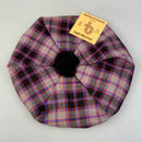 MacPherson Hunting Modern Tartan Wool Tam showcasing its stylish design and high-quality worsted wool fabric, perfect for winter outfits and outdoor adventures.