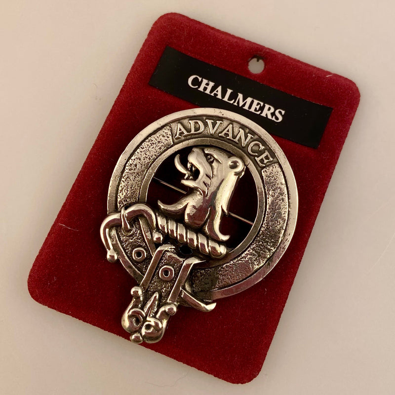 Chalmers Clan Crest Badge in Pewter