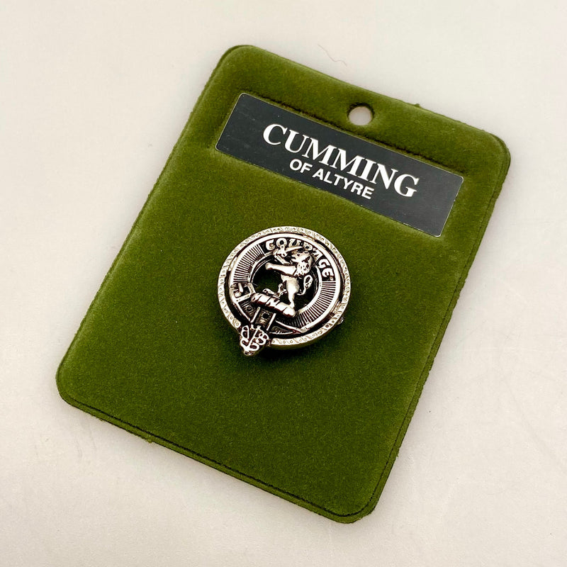 Cumming Clan Crest Small Pewter Pin Badge