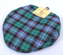 Pure Wool Golf Cap in Hunter Ancient Tartan, showcasing luxurious 100% wool material and stylish design for both golf courses and everyday wear.