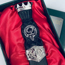 Ross Clan Crest Stone Top Thistle Design Sgian Dubh