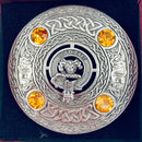 MacLeod Clan Crest Pewter Plaid Brooch