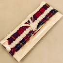 Boyd Modern Wool Wedding Garter featuring customizable tartan design and delicate lace trimmings, perfect accessory for brides on their wedding day.