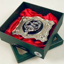 Graham Pewter Clan Crest Buckle for Kilt Belts showcasing authentic clan crest design and premium pewter craftsmanship.