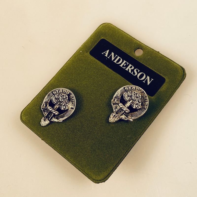 Anderson Clan Crest Pewter Cufflinks