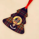 Variety of styles for the MacLaren Clan Crest and Tartan Metal Christmas Ornament, perfect for celebrating Scottish heritage during the festive season.