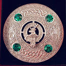 Fraser of Lovat Clan Crest Pewter Plaid Brooch