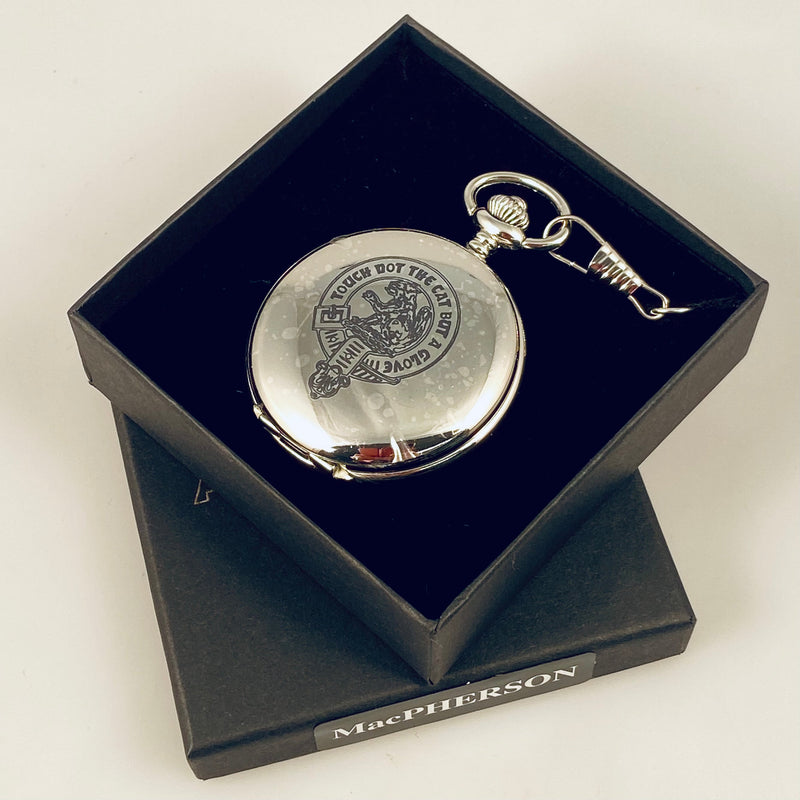 MacPherson Clan Crest Engraved Pocket Watch