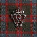 Luckenbooth Brooch showcasing intricate Scottish design crafted in high-quality pewter, perfect for adding a touch of elegance to any outfit.