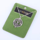 Gordon Clan Crest Pendant showcasing intricate design and palladium finish, perfect for celebrating Scottish heritage and identity.