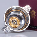 4"  Clan Crest Quaich with Gold Trim