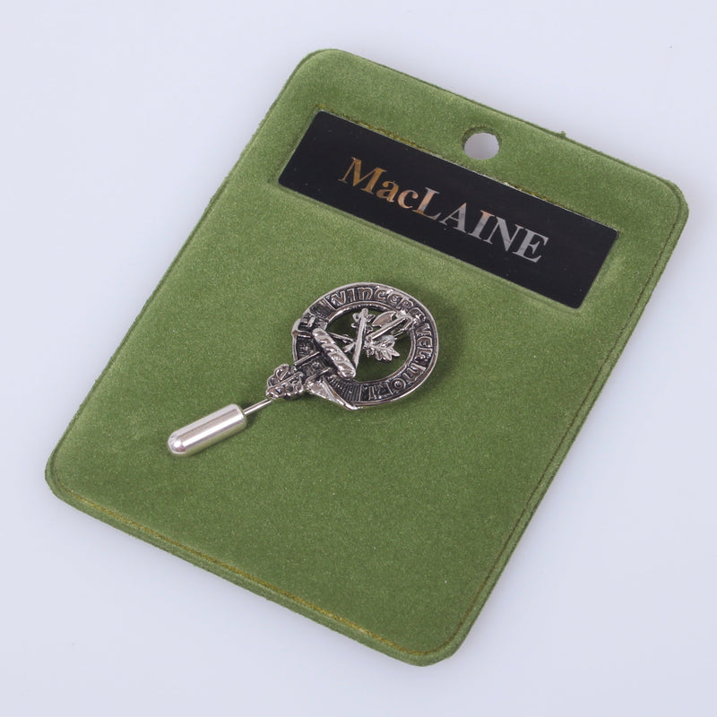 MacLaine Clan Crest Pewter Tie Pin