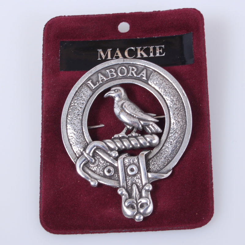 MacKie Clan Crest Badge in Pewter