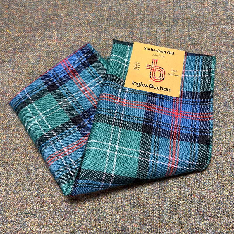 Wool Scarf in Sutherland Old Ancient Tartan.