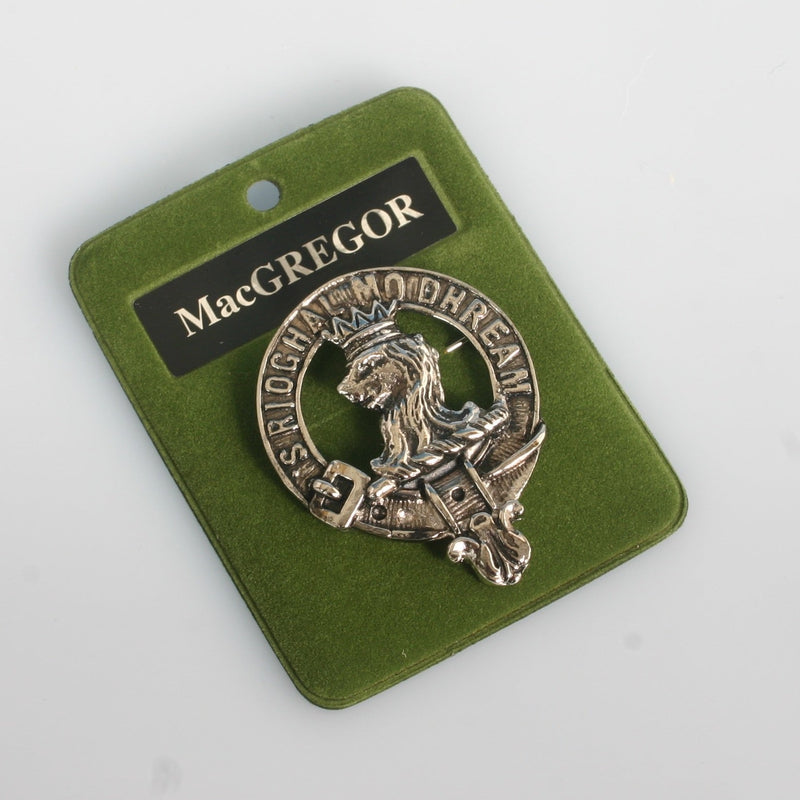 MacGregor Clan Crest Badge in Pewter