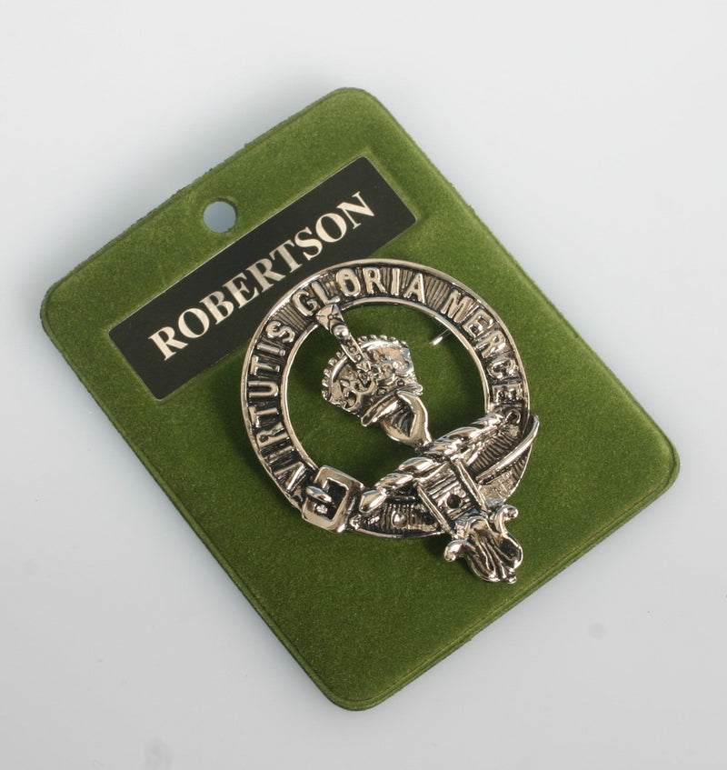 Robertson Clan Crest Badge in Pewter