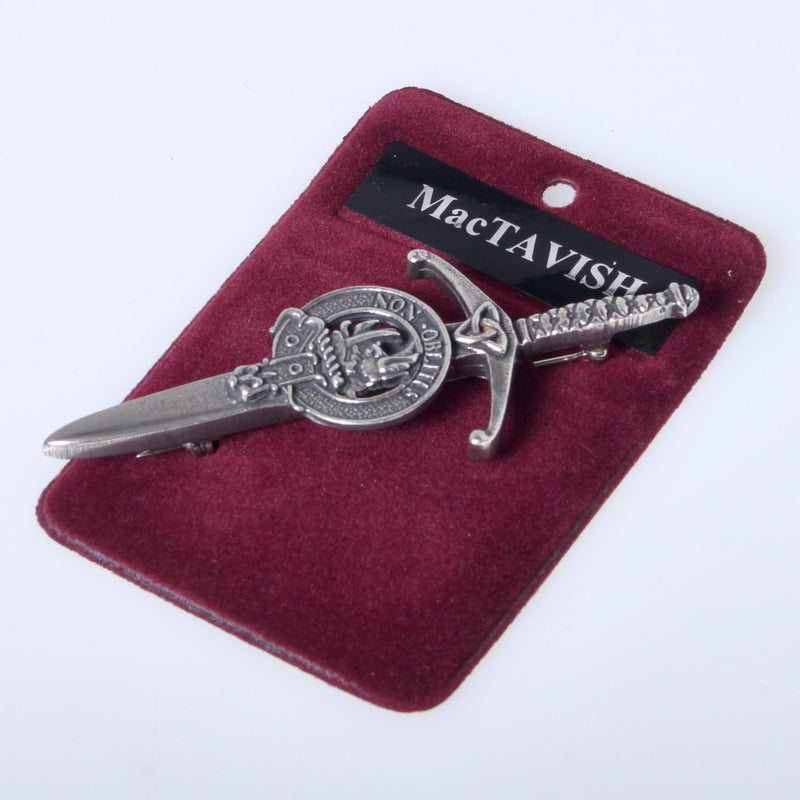 Clan Crest Pewter Kilt Pin with MacTavish Crest
