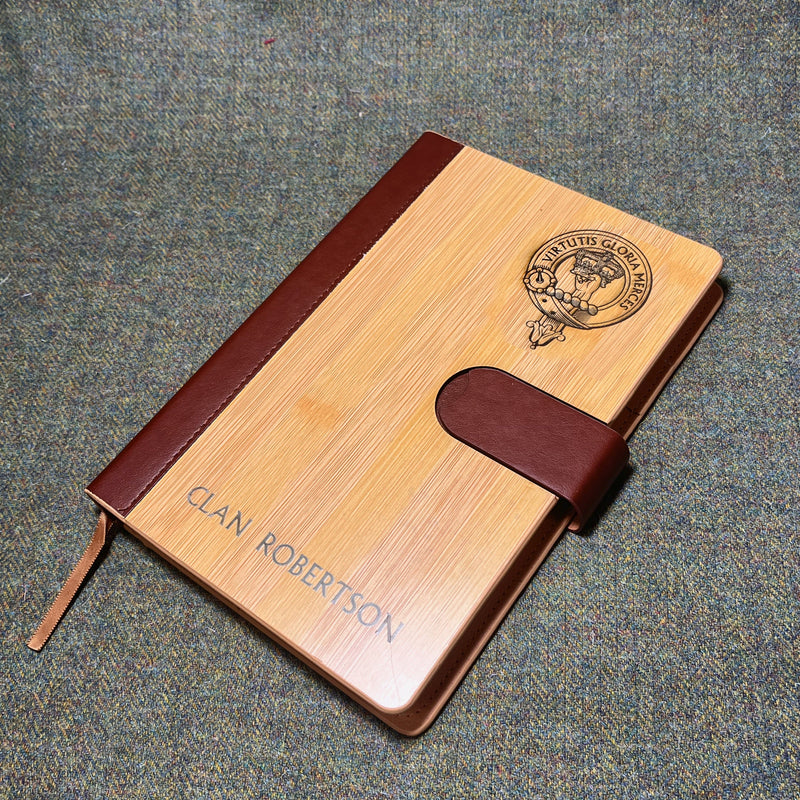 Clan Crest Luxury Bamboo Covered Notebook