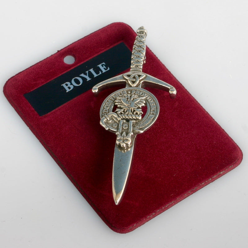 Clan Crest Pewter Kilt Pin with Boyle Crest