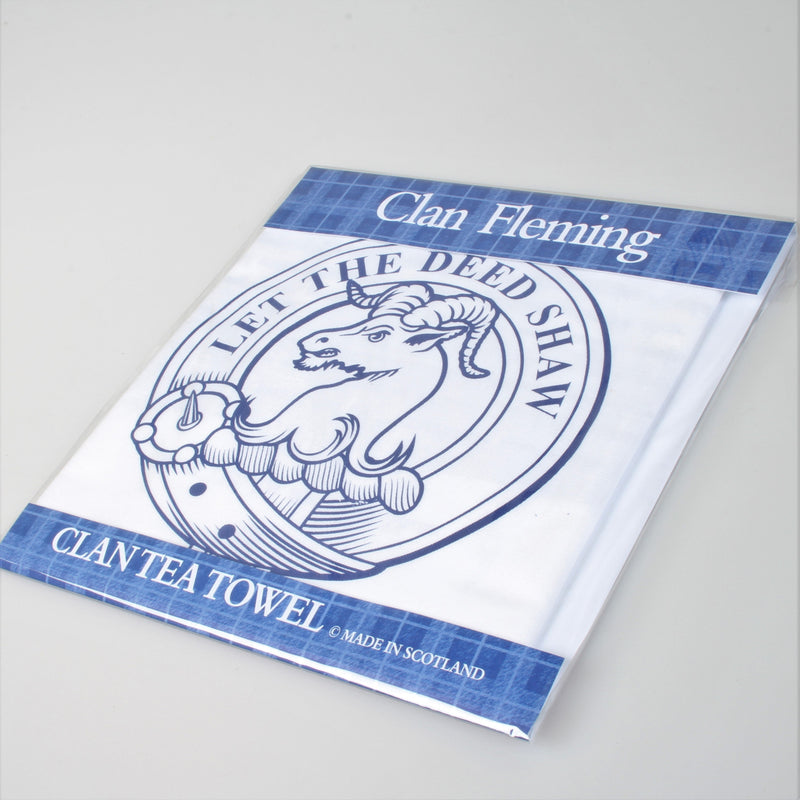 Fleming Clan Crest Tea Towel (To Clear)