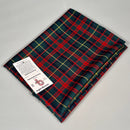 MacIntosh Hunting Modern Tartan Shawl displayed in elegant draping, showcasing premium quality wool, versatile style, and fringed edges.