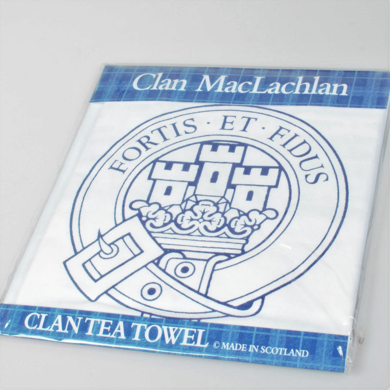 MacLachlan Clan Crest Tea Towel (To Clear)