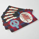 MacNaghten Clan Crest and Tartan Postcard 5 pack featuring vibrant colors and intricate details, perfect for celebrating Scottish heritage.
