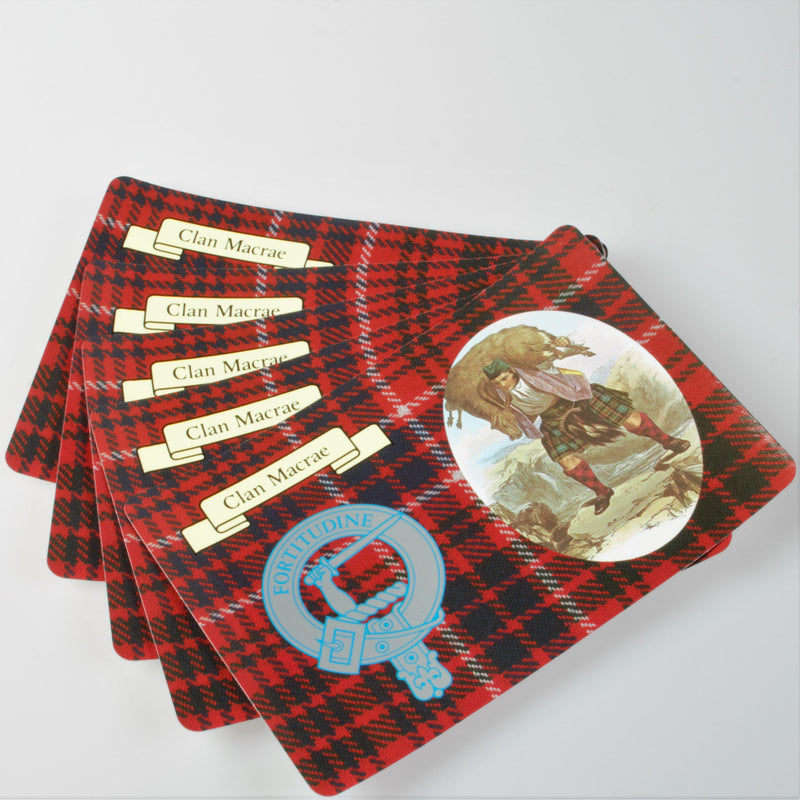 MacRae Clan Crest and Tartan Postcard 5 pack (to clear)