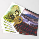Donald Clan Crest and Tartan Postcard 5 pack showcasing unique Scottish designs