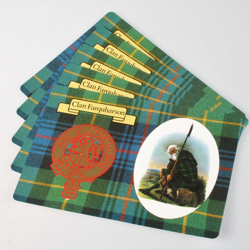 Farquharson Clan Crest and Tartan Postcard 5 pack (to clear)