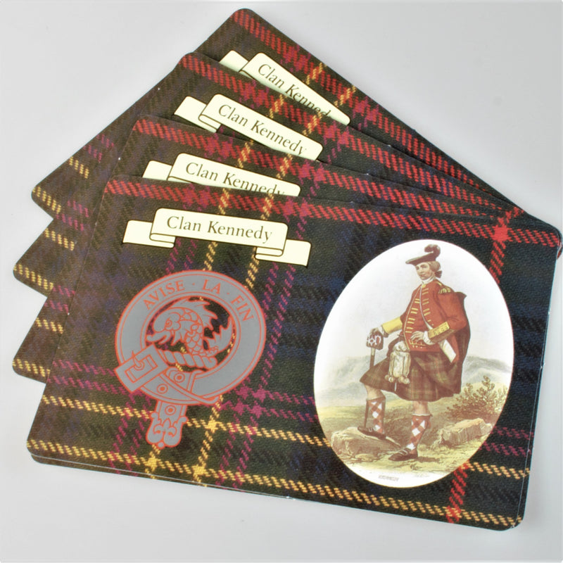 Kennedy Clan Crest and Tartan Postcard 5 pack (to clear)
