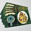 McArthur Clan Crest and Tartan Postcard 5 pack featuring vibrant designs for Scottish heritage enthusiasts - available for clearance.