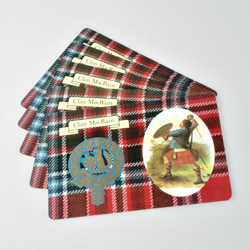 MacBain Clan Crest and Tartan Postcard 5 pack (to clear)
