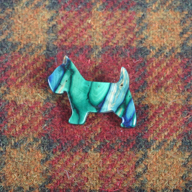 Heathergems Scottie Dog Brooch