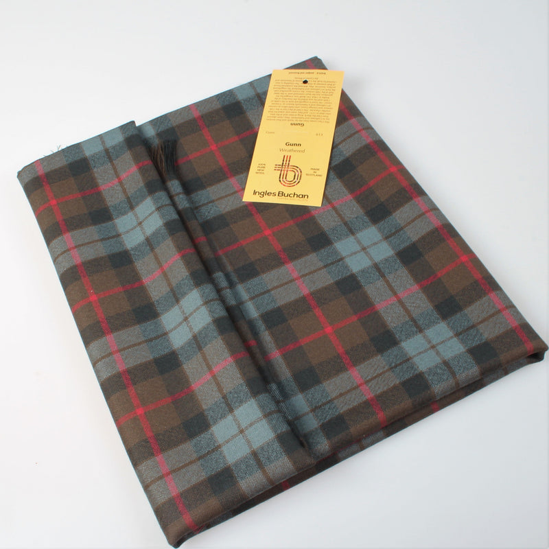 Sharn Wool Gunn Weathered Tartan Shawl