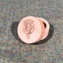 Kinnaird Clan Crest Wooden Ring Box showcasing a personalized laser engraved design, crafted in high-quality natural wood for weddings or special occasions.