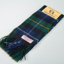 Elegant Lambswool Scarf in MacNeil of Barra Modern Tartan, soft and comfortable for any occasion, size 30cms x 152cms.