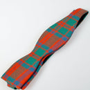 Robertson Hunting Ancient Tartan Self Tie Bow Tie displayed on a clean white background, showcasing its intricate tartan pattern and elegant design, perfect for formal occasions.