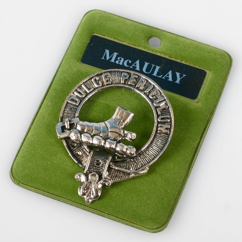 Macaulay Clan Crest Badge in Pewter