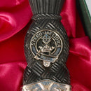 Moffat Clan Crest Stone Top Thistle Design Sgian Dubh